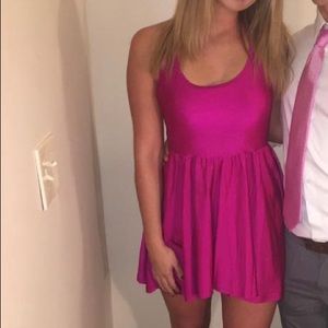 American Apparel raspberry skater dress